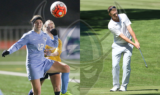 Western Washington's women's soccer and men's golf programs led nine top-three GNAC finishes for the Vikings.